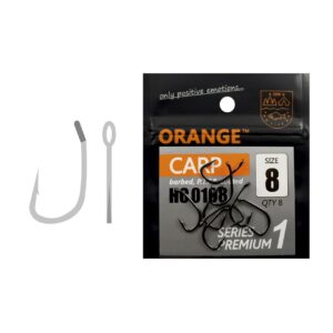 Крючки ORANGE №8 Carp Premium Series 1, цвет teflon, в уп. 8шт. - alt