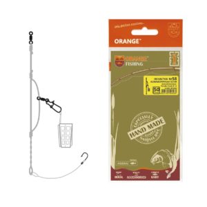 Оснастка фидерная #58, 50 гр., ORANGE Assymetric Loop Fluorocarbon, в уп. 1 шт. - alt