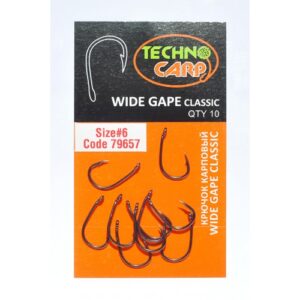 Крючок карповый Технокарп Wide Gape Classic №4 - alt