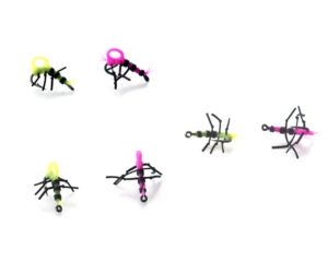 Super Strong Zig Insects Yellow/Pink 4шт/уп size 10 - Мухи для Зиг Риг, желтые/розовые - 1 - alt