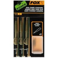 Монтаж Fox Edges Camo Leadcore Power Grip Lead Clip Kwik Change Leaders 50lb, 3шт1