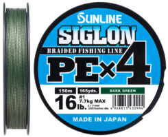 Шнур Sunline Siglon PE х4 300m (темн.-зел.) #2.5/0.270mm 40lb/18.5kg1