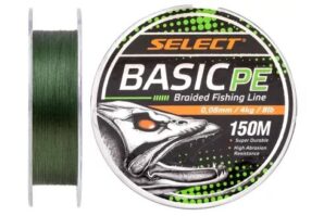 Шнур Select Basic PE Green 150m 0.08mm 8lb/4kg1