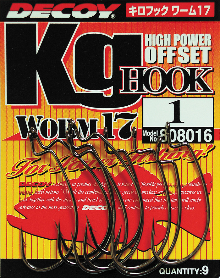 Крючок Decoy Worm17 Kg Hook 1/0, 9 шт/уп