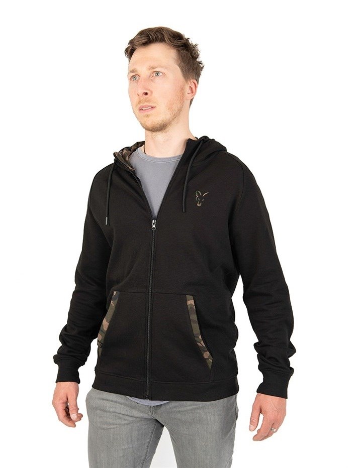 Худи Fox LW Black/Camo Print Zip Hoody, размер: (L)