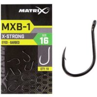 Крючки фидерные Matrix MXB-1 Size 16 Barbed  Eyed (Black Nickel) 10pcs1