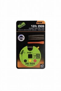 Edges Zig Rig 8 - 12lb 12ft x 3 - Поводки Zig Rig (3 шт.) с разрывной нагрузкой: (5,44 кг), длина: (3,6 м) - alt