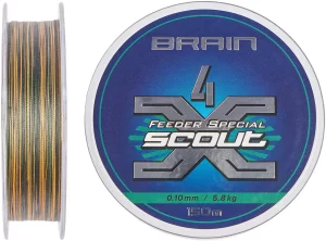 Шнур Brain Scout 4X 150m (camo green) 0.080mm 4.4kg - 1 - alt